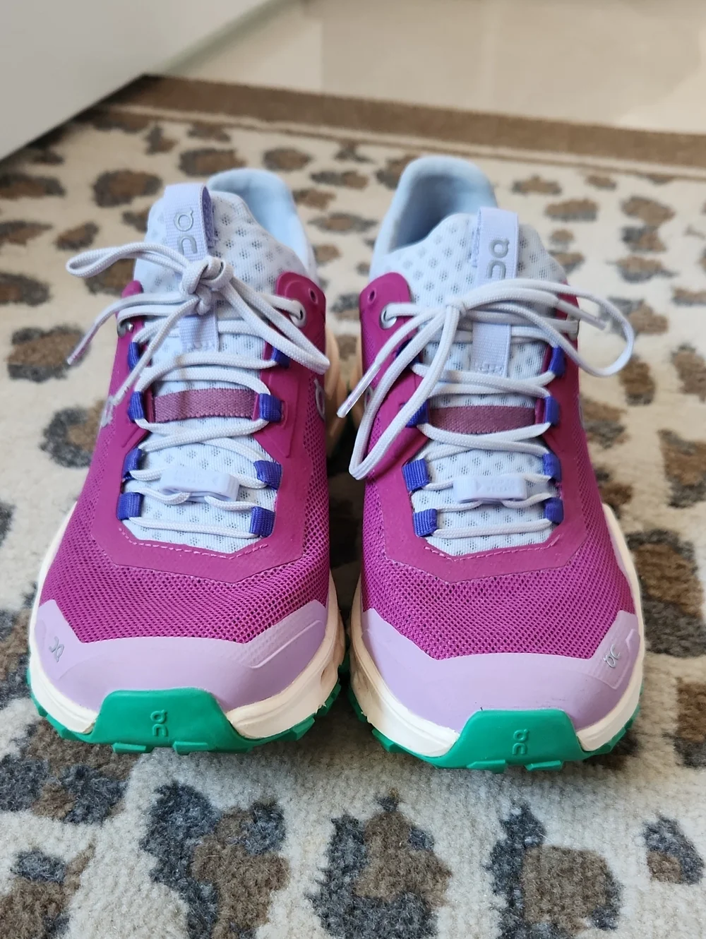 On Running Women's Trail Shoes - Magenta/Purple with Mint Accents - Picture 4 of 4